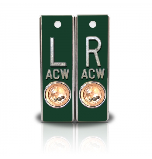 Aluminum Position Indicator X Ray Markers- Dark Green Solid Color